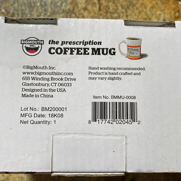 NIB Coffee mug Rx prescription 11oz ceramic bill bottle - Picture 4 of 7